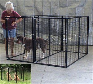 Dog Kennels Fencing Cage Crate Pet Outdoor 2 Runs