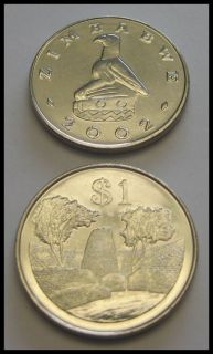 Dollar Zimbabwe Coin 2002 1$ ♦almost Uncirculated♦