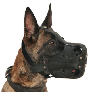  leather head and neck straps this muzzle available in three sizes