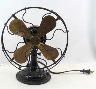 Vintage R M Robbins Myers 3 Speed Electric Fan Brass Blades