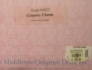  Middleton Original Doll ~ COUNTRY CHARM Baby Doll Reva Schick w/ COA