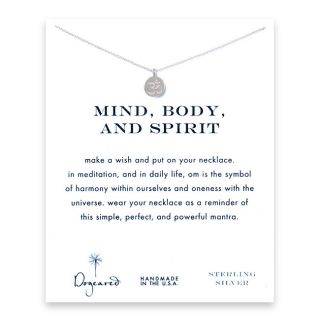 Dogeared Sterling Mind Body Spirit OM Reminder Necklace