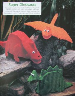 Super Dinosaurs Plastic Canvas Pattern 3 Cute Dinosaur Toys Bonus