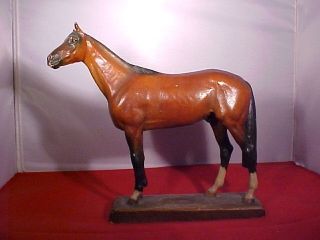  Vintage Anri Italy Carved Wooden Thoroughbred Horse Signed Diller A F