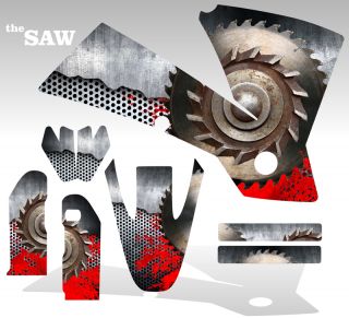 2004 2009 Honda CRF 250R Graphics Kit Decal Sticker The Saw Flag Deco