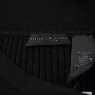 Donna Karan Collection Black Knit Pleated Skirt Sz S