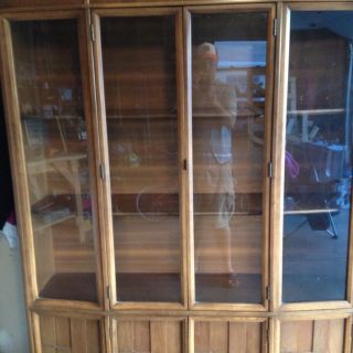 Antique Kroehler DINING ROOM CHINA CURIO CABINET CUPBOARD HUTCH