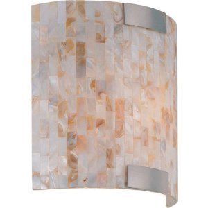 Lite Source Schale Wall Sconce Lite White with Shell Shade