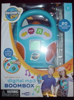 Discovery Kids  Music Player Boombox USB Cable 20 Songs 256MB PC or