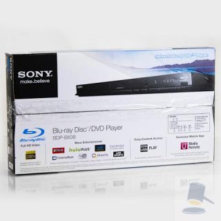 Sony BDP BX38 Blu Ray Disc DVD Player 1080p Wi Fi Ready