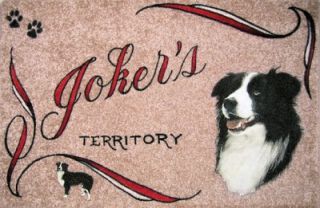 border collie dog mat personalized pets