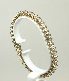 14k Yellow Gold 1 60 Carat TW Diamond s Link Tennis Bracelet