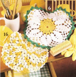 Round Dishcloth Crochet Patterns Dishrag Dish Cloth NEW In The Washrag