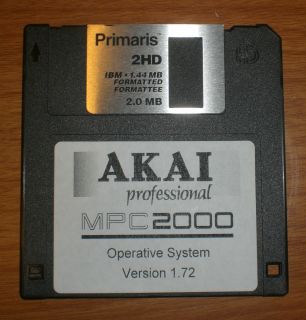 Akai MPC 2000 Operating System Start Up Boot Disk OS V1 72