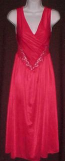 Hot Red Body Hugging Spandex Lace Waltz Nightgown Sz S