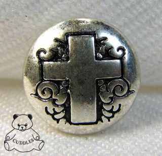 Filigree Cross Lotti Dotties Charm Dot Magnetic Jewelry Silver Plated