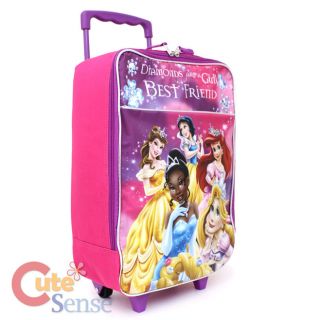 Disney Princess Rolling Luggage Soft Padded Suite Case Travel Bag with