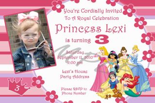Disney Princess Personalized Birthday Invitations Party Favors