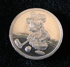 Mickey Golf Small Disney 1 20oz Pure 999 Silver Coin Disneyland Gift
