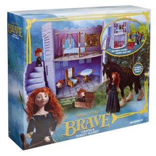 Disney Pixar Brave Castle Forest Playset Includes Merida Angus New