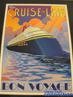 Disney Cruise Line Art Deco Print Vintage Travel Poster Placemat 11