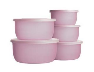 Plastic Storage Pink Bowls