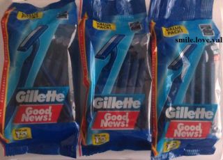 Qty 36 Gillette Good News Disposable Razors