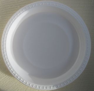 100 Strong Disposable 10 25 White Plastic Plates Party