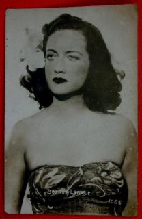  Star Cinema Actress Old Photo 1950s Postcard Dorothy Lamour
