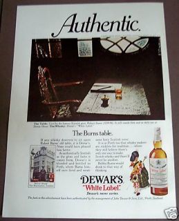  1975 Dewar's White Label Whisky Vintage Print Ad