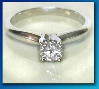 14k Diamond Solitaire Round 33 Ct Womans Wedding Engagement Ring White