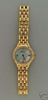  Panther Link Ladies Diamond Quartz Wrist Watch Pearl Sapphire