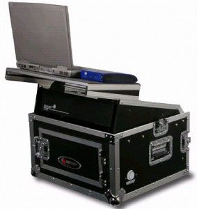  FZGS1004 Combo Rack Flight Case Glide Laptop DJ Coffin Mixer CD