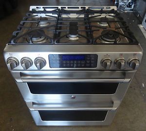 GE 30 Cafe Freestanding Gas Range Double Oven w 5 SEALED Burners