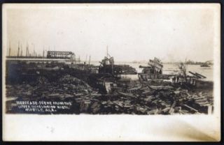 H750 RPPC Wreckage Upper Docks Ships Mobile Al 1906 Hurricane Disaster