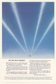 1957 Douglas DC 8 Jet Jetliner New Blue Highway Ad