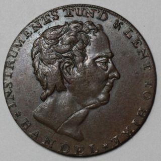 1790s DODDs HANDEL conder 1 2 HALF PENNY token MIDDLESEX D H 300