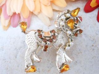 Vintage Gold Tone Dodds Signed Faceted Rhinestone Horse Pony Brooch