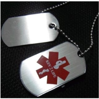 Dod Tag Necklace Full EHR EMR Medical Alert ID NIB USB Electronic