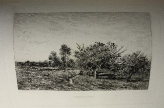 FRENCH ETCHERS,Etchings of Corot, Jacquemart ,Daubigny,Chauvel
