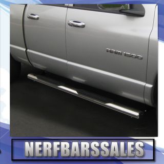 2009 2011 Dodge RAM 1500 Quad Cab Stainless Side Step 4 Oval Nerf