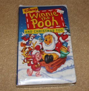 New SEALED VHS Walt Disneys Winnie The Pooh and Christmas Too