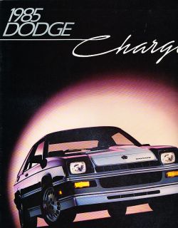 1985 Dodge Charger and Shelby Deluxe Sales Brochure Catalog