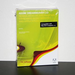 Adobe Dreamweaver CS3 Brand New Retail Version SEALED Mac 38040348