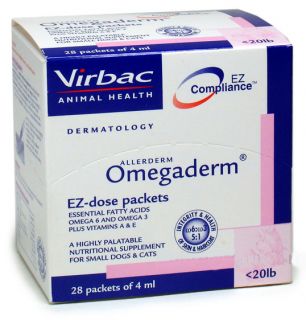 Omegaderm EZ Dose Packets Under 20 lbs. (28 packets of 4 ml)