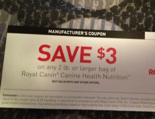 10 Royal Canin Dog Food $3 Off Coupons Lot 4
