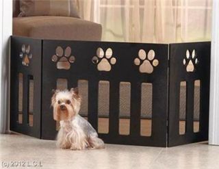  x19 Decorative Functional Wooden Paw Print Design Pet Dog Gate