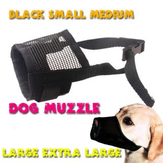 Black Small Medium Large Extra Large Dog Muzzle Muzzel Adjustable