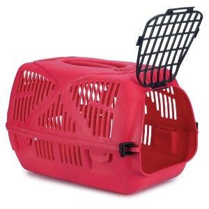 ProSelect Classic Pet Dog Plastic Carrier Crate Crimson