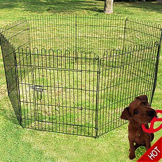 36 8 panel Pet Dog Cat Exercise Pen Playpen Fence Yard Kennel Portable